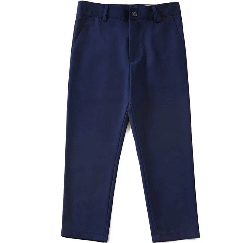 Boys Navy Blue Suit Vest Necktie Set - Fits 2 Years To 15 Years Old
