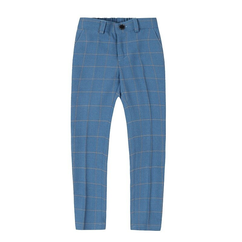 Boys Blue Plaid Dress Pants - Fits 3 Years To 15 Years Old Blue Plaid / 14T Boys Blue Plaid Dress Pants - Fits 3 Years To 15 Years Old Blue Plaid / 14T