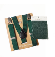 Forest Green Suspenders - Newborn To Adult Sizes