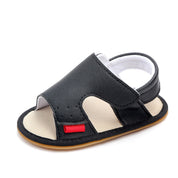 Boys Brown Black White Leather Sandals For Newborn To 18 Month Sizes