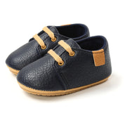 Baby Boy Retro Leather Moccasins For Toddler To 18 Months Old
