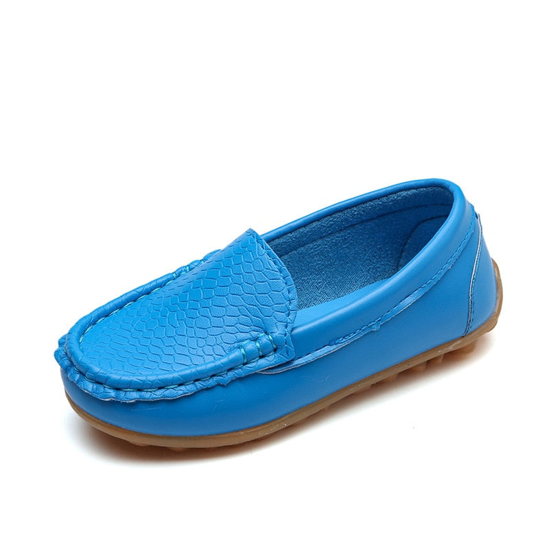 Boys Slip On Leather Loafers - Toddler To 12 Years Sizes