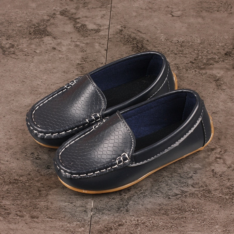 Boys Slip On Leather Loafers
