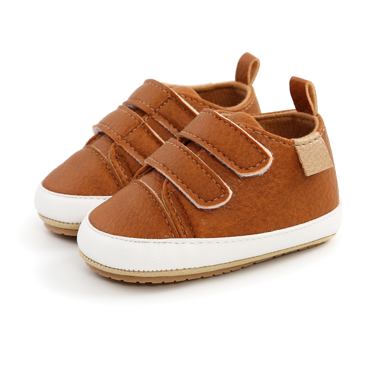 Baby Boy Retro Leather Moccasins For Toddler To 18 Months Old