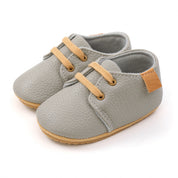 Baby Boy Retro Leather Moccasins For Toddler To 18 Months Old