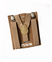 Beige Suspenders - Newborn To Adult Sizes