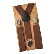 Brown Suspenders - Newborn to Adult sizes