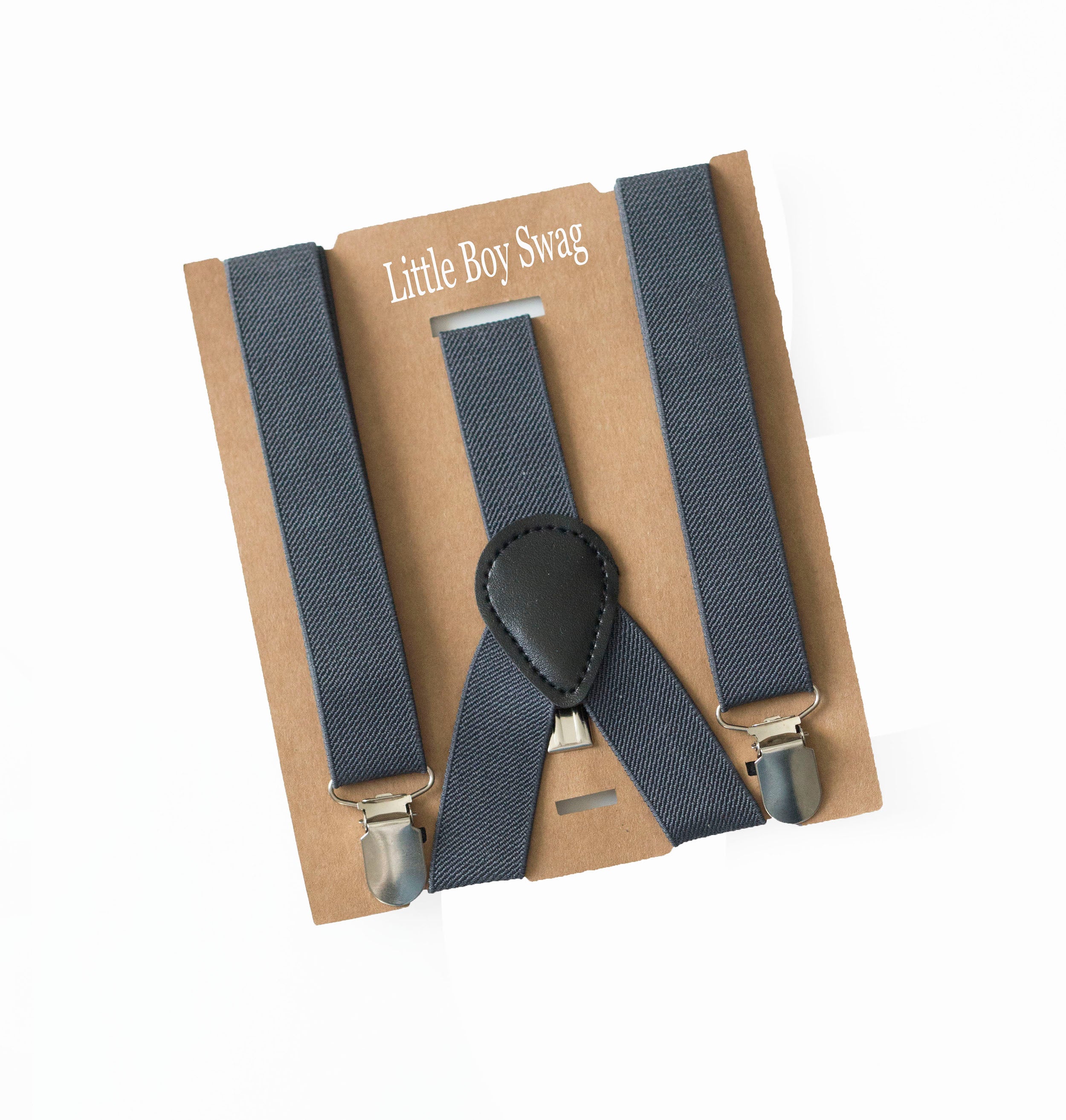 Charcoal Grey Suspenders - Newborn To Adult Sizes