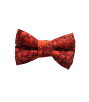 Burgundy Red Floral Bow Tie - Toddler To Adult Sizes