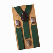 Dark Green Suspenders - Newborn To Adult Sizes