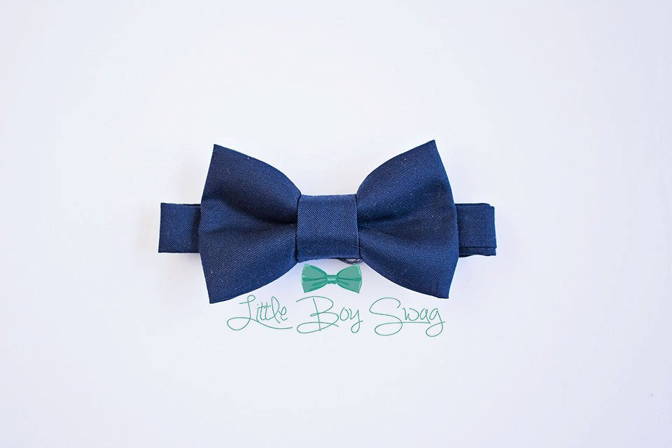 Navy Bow Tie - Newborn To Adult Sizes