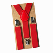 Candy Red Suspenders - Newborn To Adult Sizes