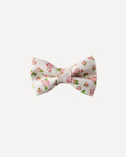 White Rose Floral Bow Tie - Newborn To Adult Sizes