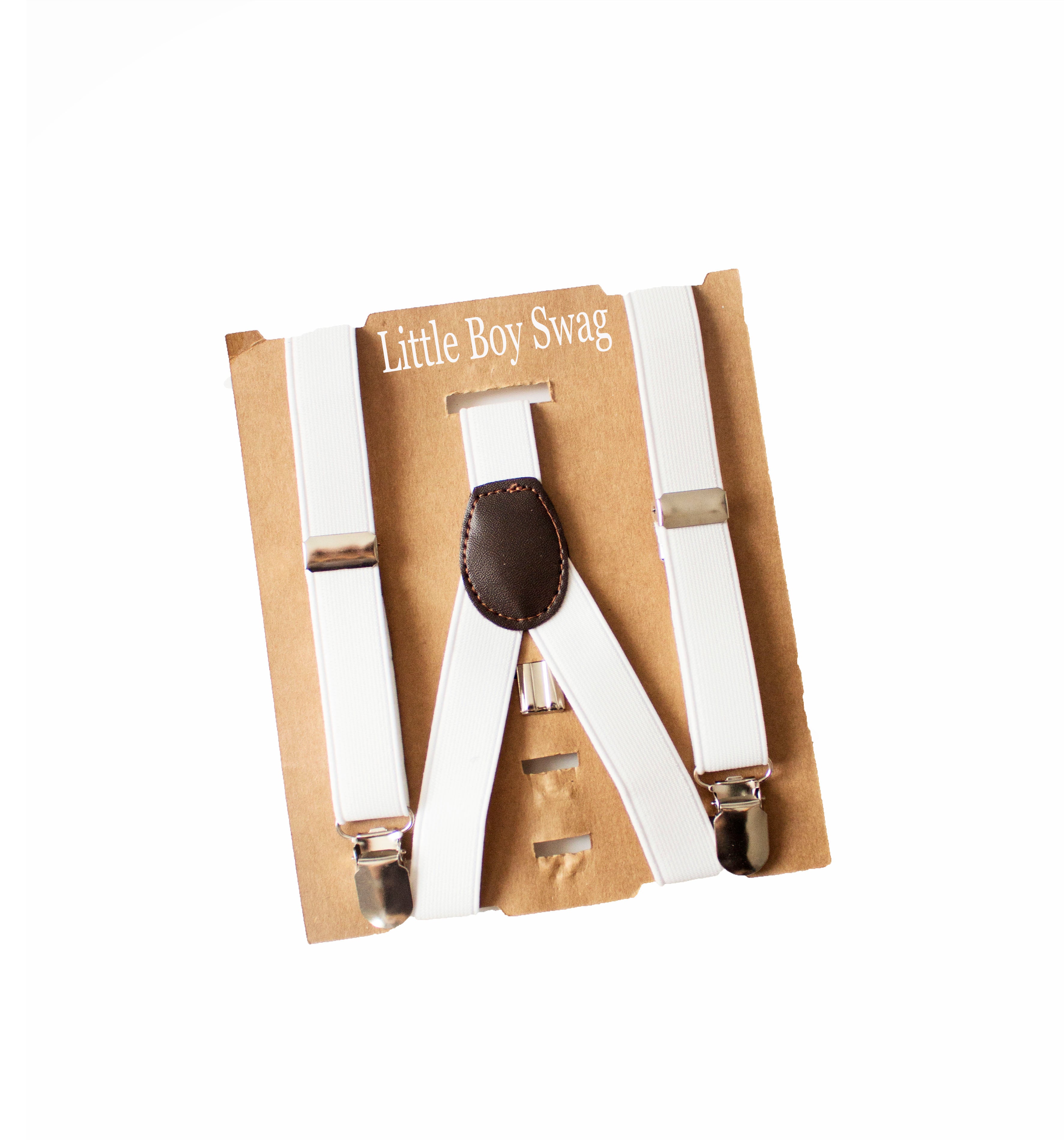White Suspenders - Newborn To Adult Sizes