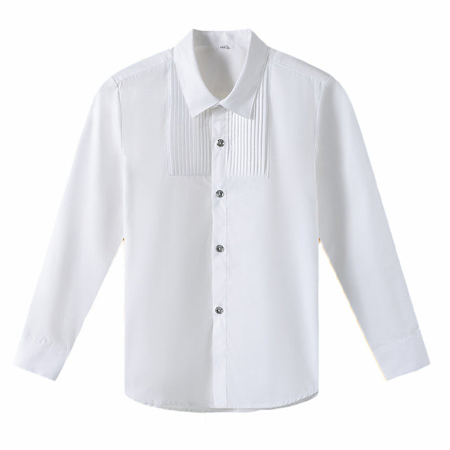 Boys White Dress Shirt - Fits 2 Years To 15 Years Old