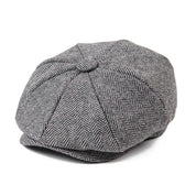 Boys tweed newsboy cap in light gray