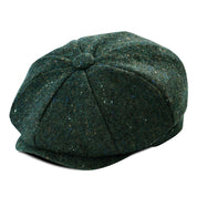 Boys tweed newsboy cap in flecked green