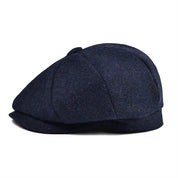 Boys tweed herringbone newsboy flat cap for kids