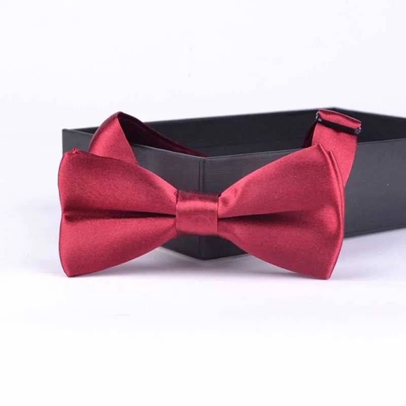 Burgundy pre-tied bow tie for boys - Little Boy Swag
