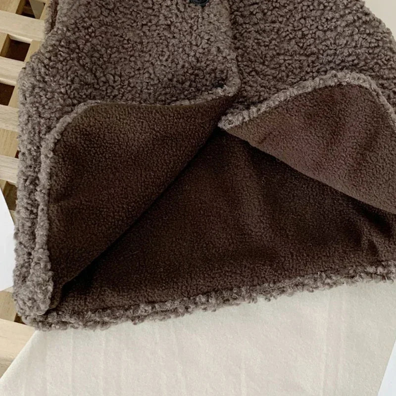 Baby and toddler sherpa vest for fall and winter