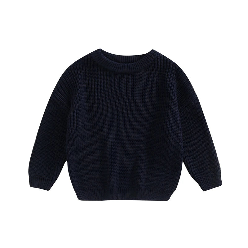 Baby knit sweater in navy