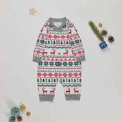 Matching family Christmas pajamas, green & white - photo 6