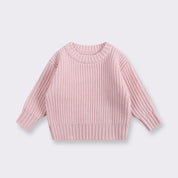 Kids Classic Knit Sweater - Warm Cotton Crewneck Pullover For Baby, Toddler & Boys