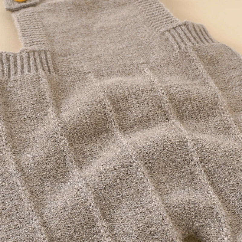 Newborn knit romper and hat - baby shower gift