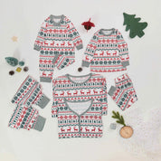 Matching family Christmas pajamas, green & white - photo 5