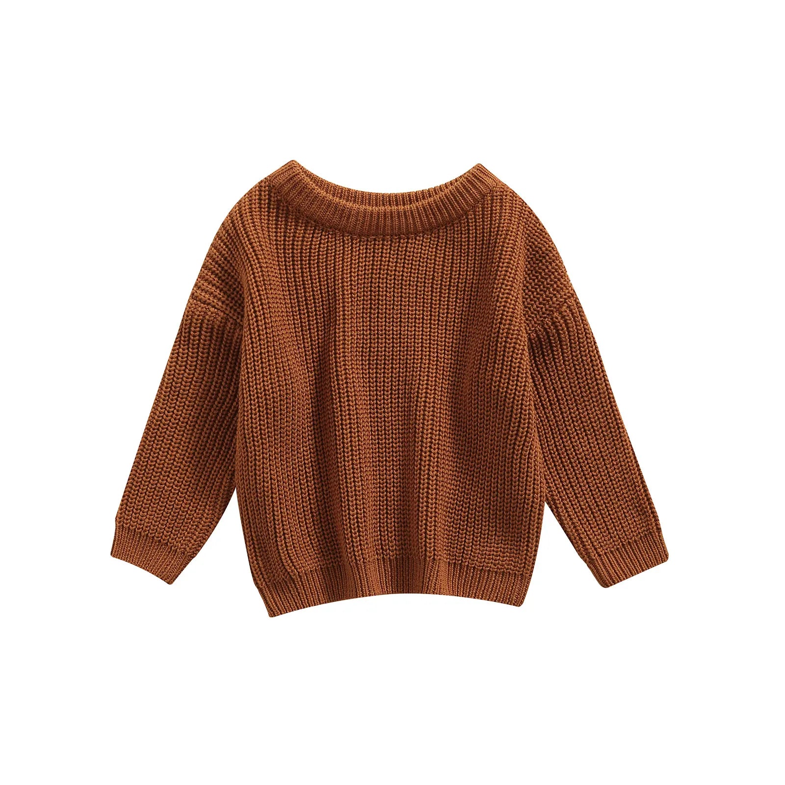 Baby knit sweater in brown