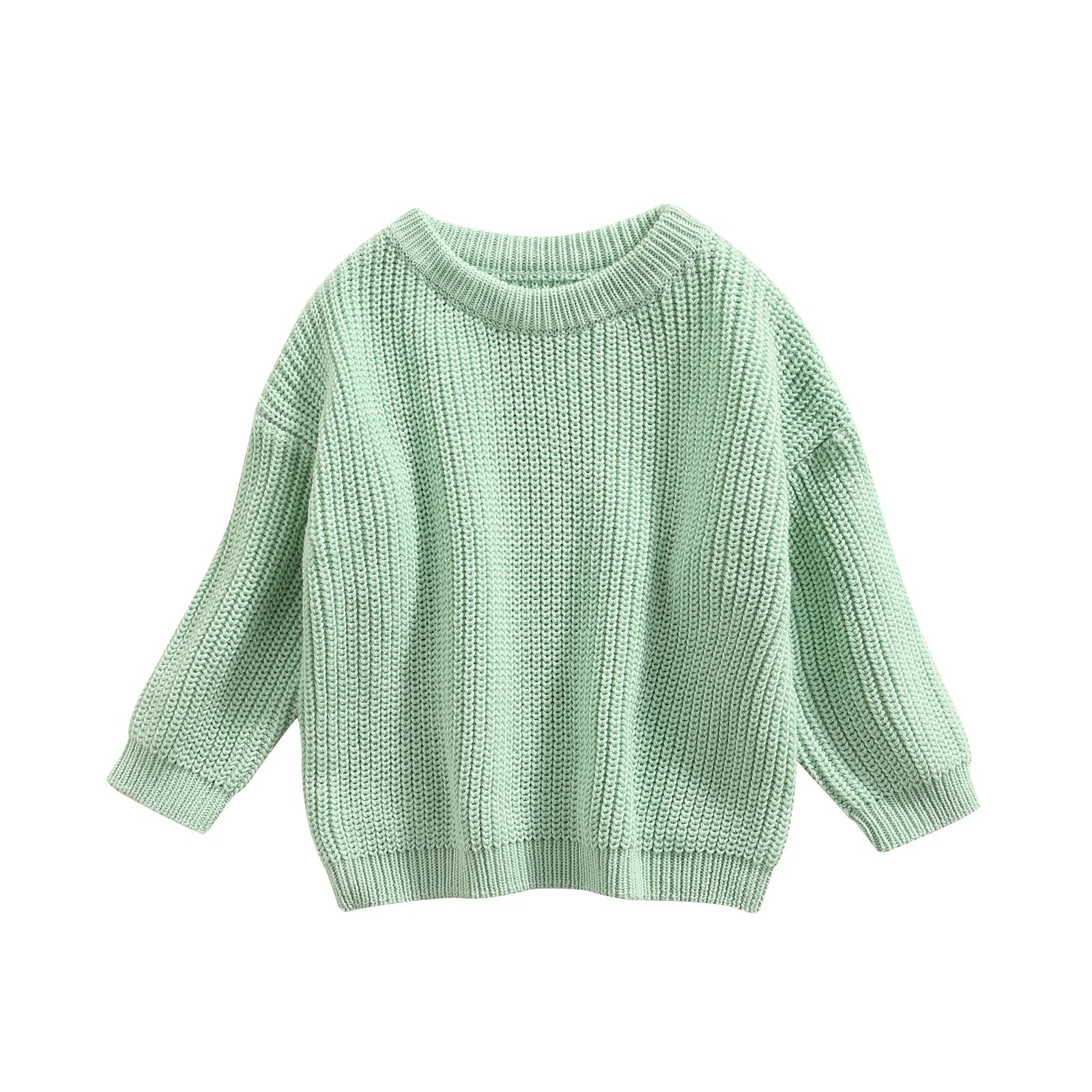 Baby knit sweater in light green