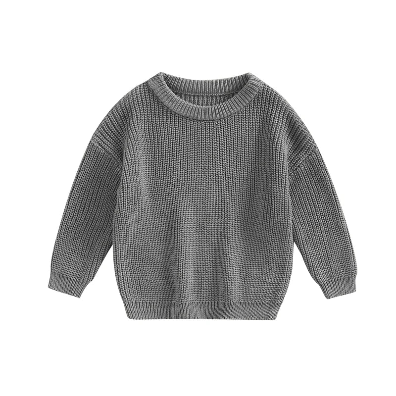 Baby knit sweater in gray
