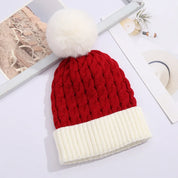 Cream knit beanie hat for kids - Little Boy Swag