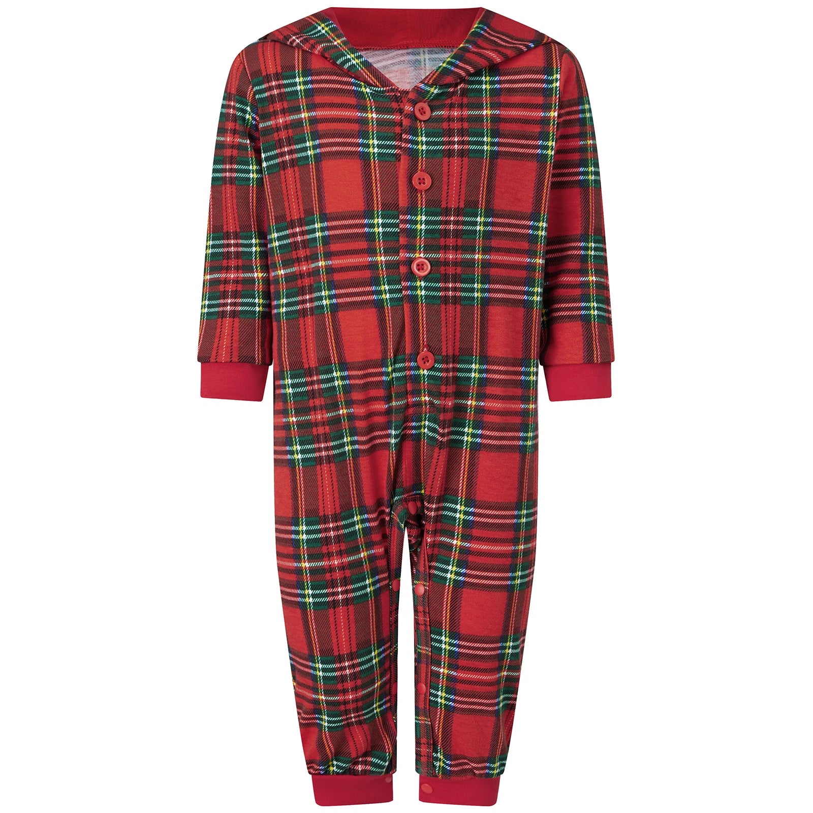 Matching family Christmas pajamas, red plaid - photo 6
