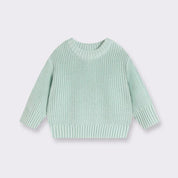Kids Classic Knit Sweater - Warm Cotton Crewneck Pullover For Baby, Toddler & Boys