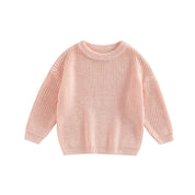 Baby knit sweater in light pink
