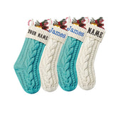 Custom embroidered knit Christmas stocking with name