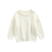 Baby knit sweater in white