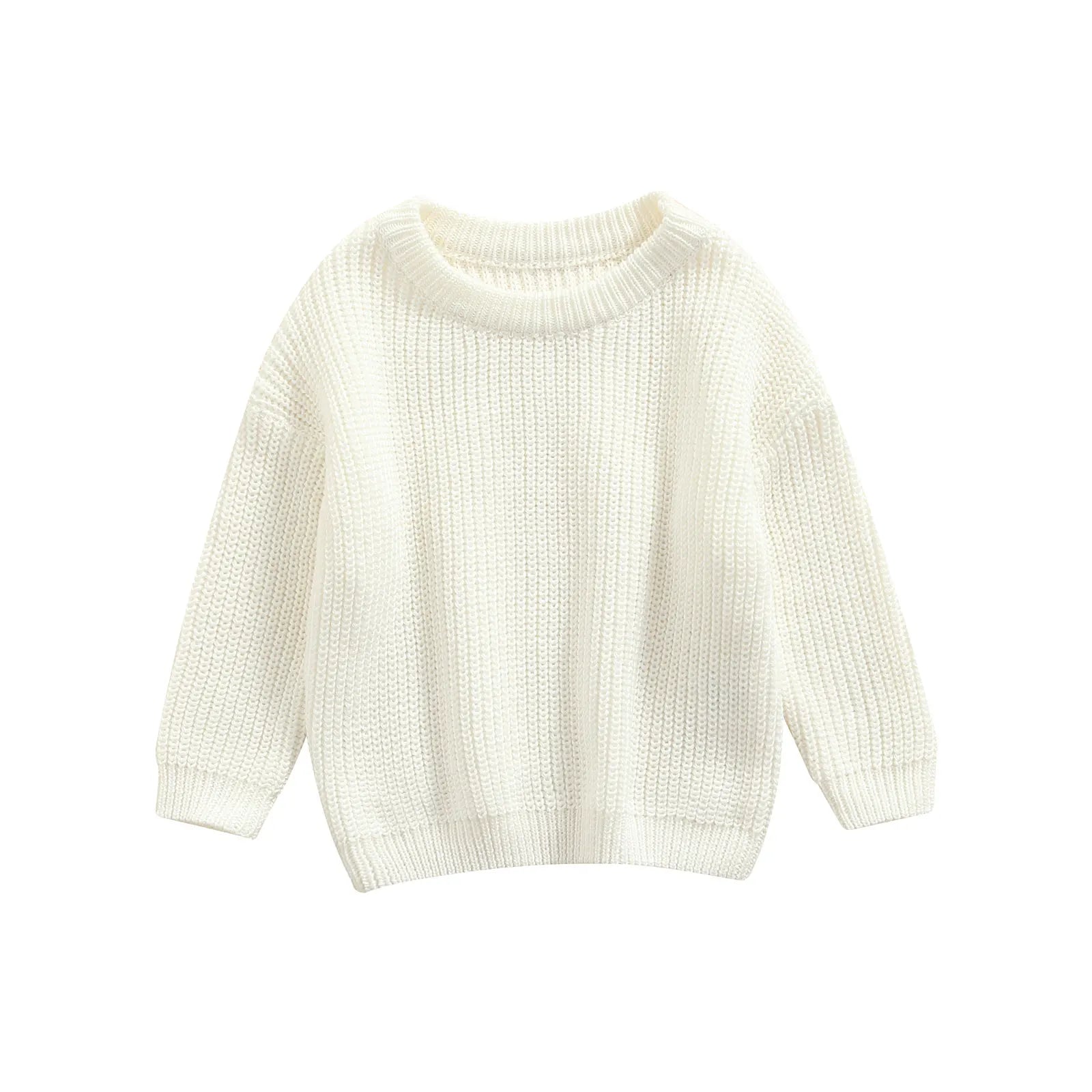Baby knit sweater in white