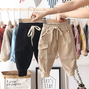 Boys cargo pants with elastic waist - Little Boy Swag