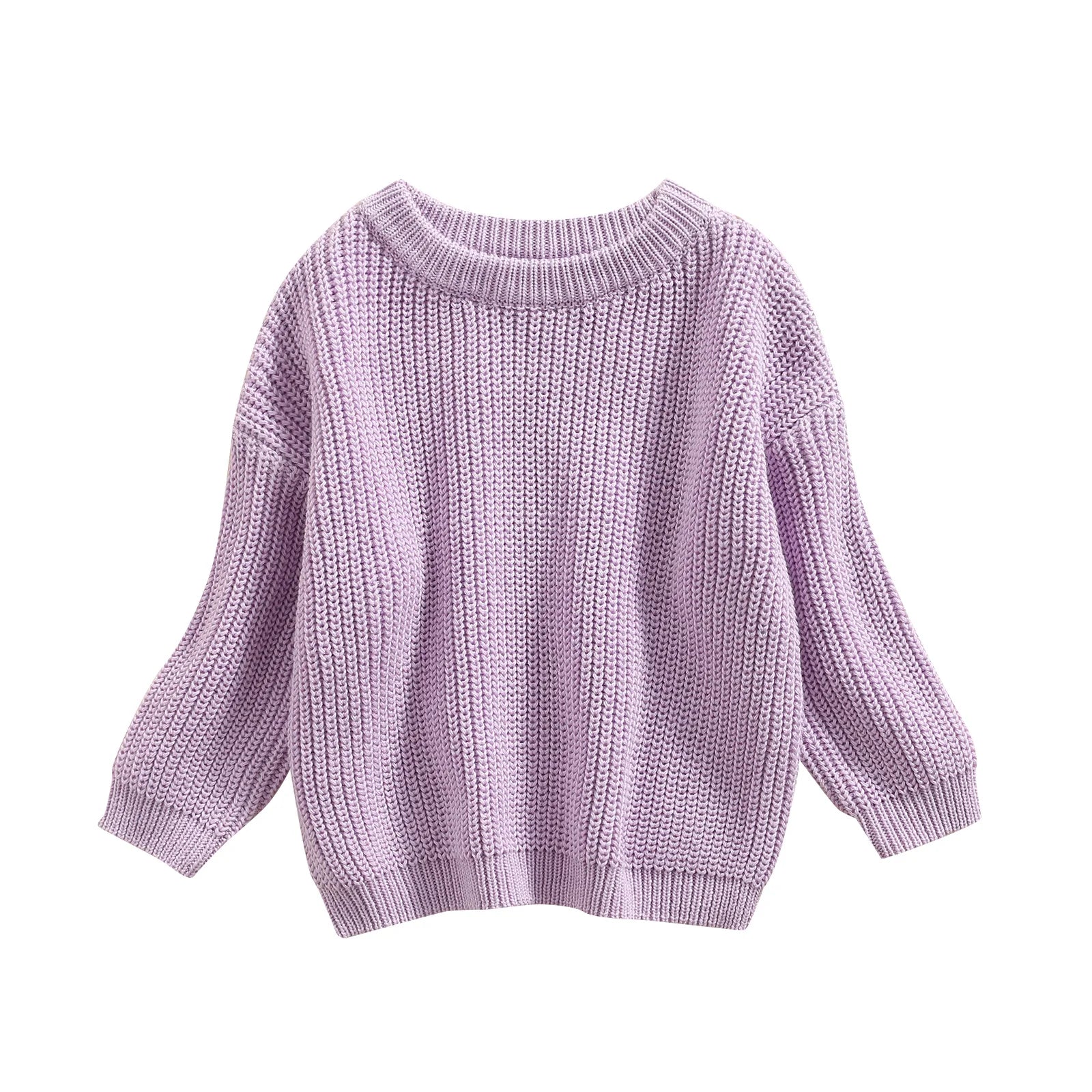 Baby knit sweater in light purple