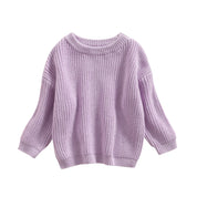 Baby knit sweater in light purple
