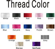 Embroidery thread color chart for the personalized baby blanket