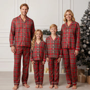 Matching family Christmas pajamas, red plaid - photo 2