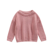 Baby knit sweater in dusty rose