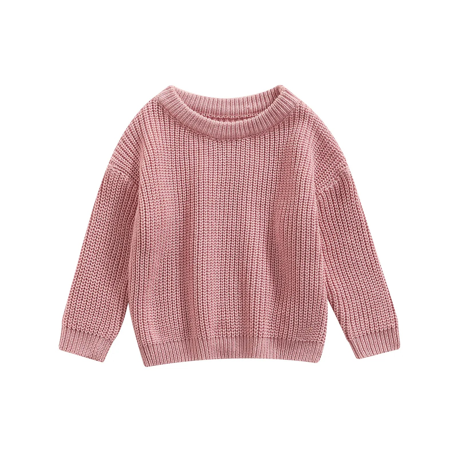 Baby knit sweater in dusty rose