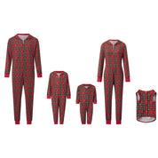 Matching family Christmas pajamas, red plaid - photo 8
