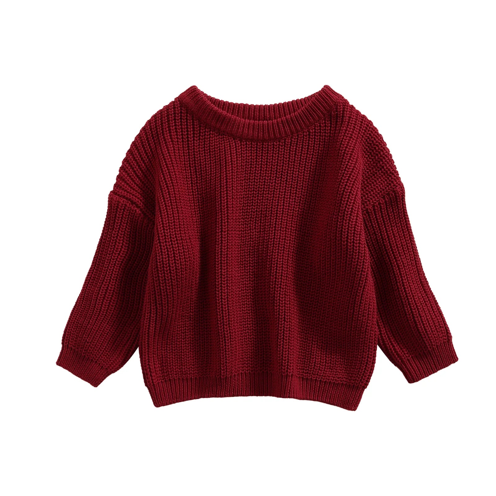 Baby knit sweater in red
