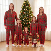 Matching family Christmas pajamas, red plaid - photo 3