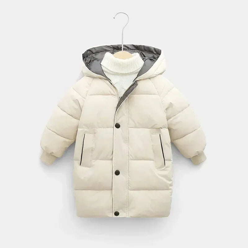 Kids warm padded winter coat with hood